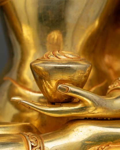 Enthroned Shakyamuni Buddha Statue | Spiritual Figurine for Meditation