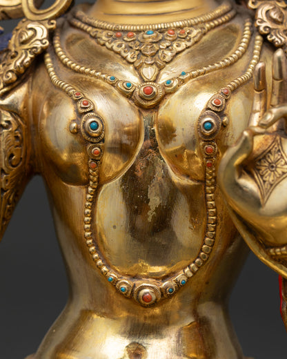Beloved Green Tara Statue | Hand-Carved Buddhist Sculpture