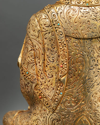 Amitabha Buddha Statue | Himalayan Lost Wax Copper Artwork