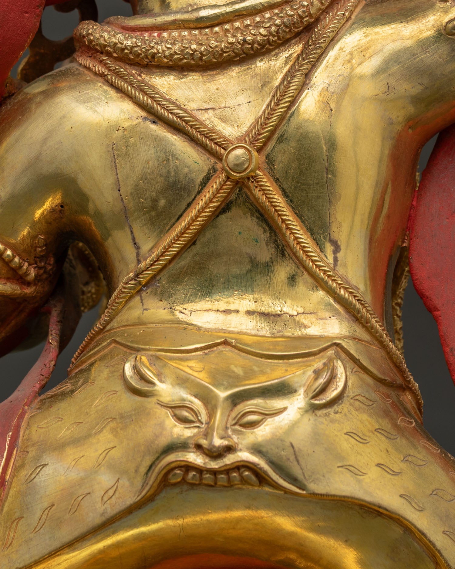 Vajrapani Statue | 24K Gold-Gilded Copper Art