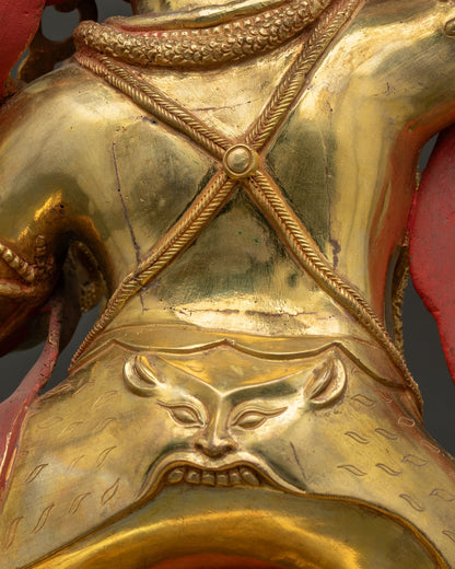 Vajrapani Statue | 24K Gold-Gilded Copper Art