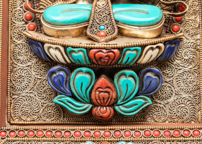 Manjushree Wall Hanging | Handcrafted Wisdom Deity Art Piece