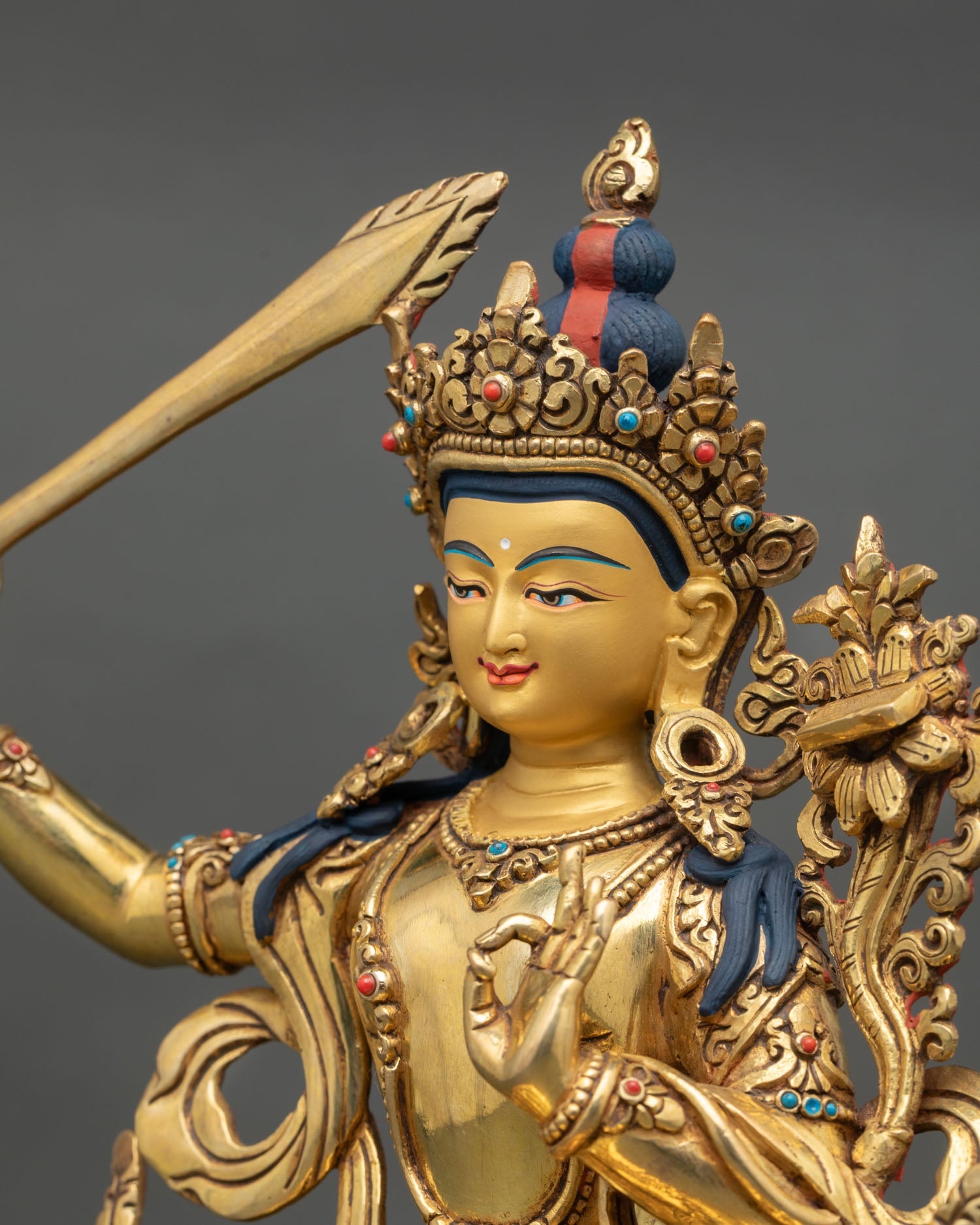 Manjushri Statue | Traditional Handmade Nepalese Art