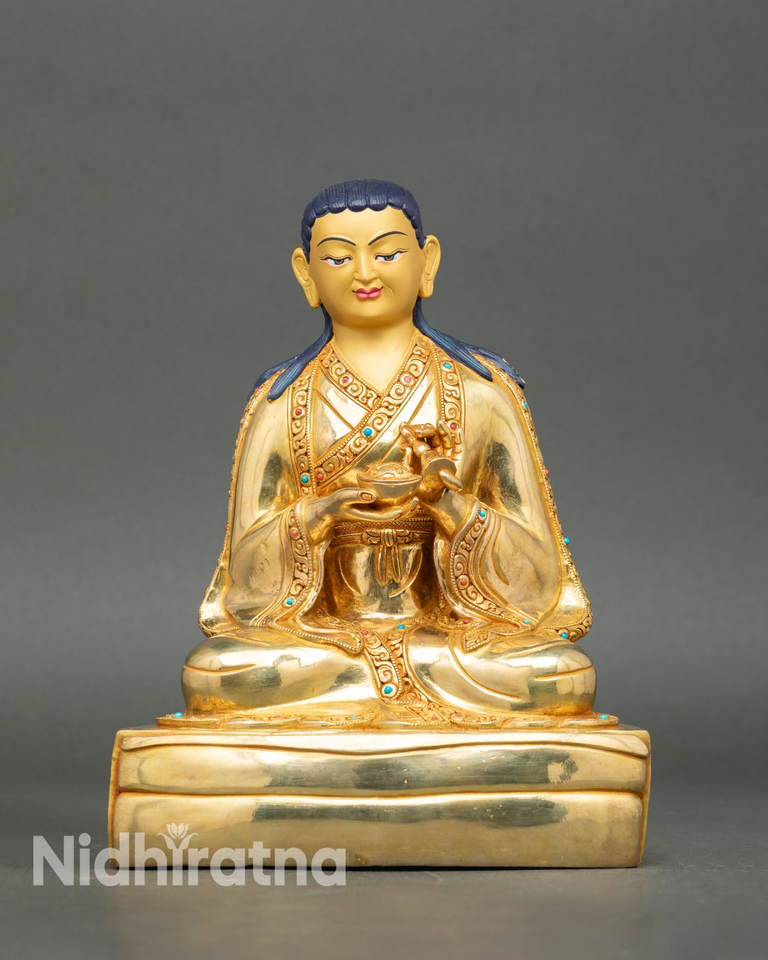 Five Shakya Master Statue Set - Himalayan Buddhist Lineage Figures