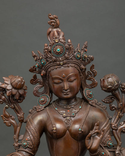 Green Tara Statue