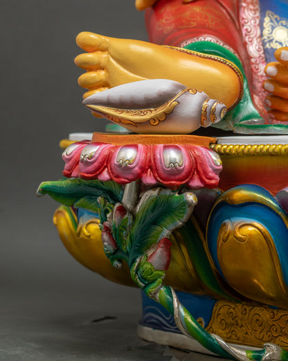 32" Yellow Dzambhala Statue | Exceptional Buddhist Nepali Artwork