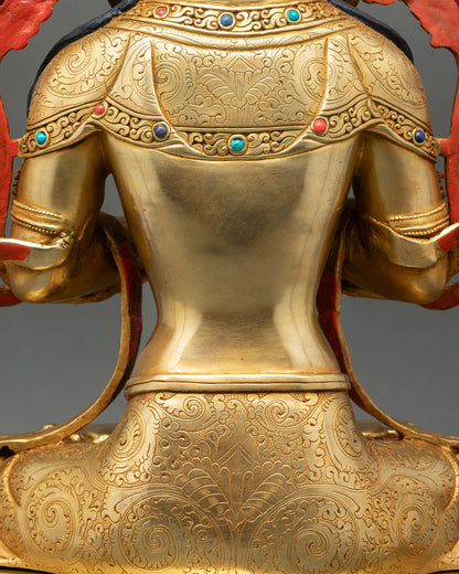 Bodhisattva Manjushree Statue – Buddhist Art of Wisdom Deity