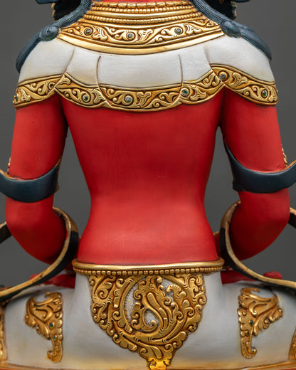 Premium Amitayus Statue – Hand-Painted Longevity Buddha Sculpture