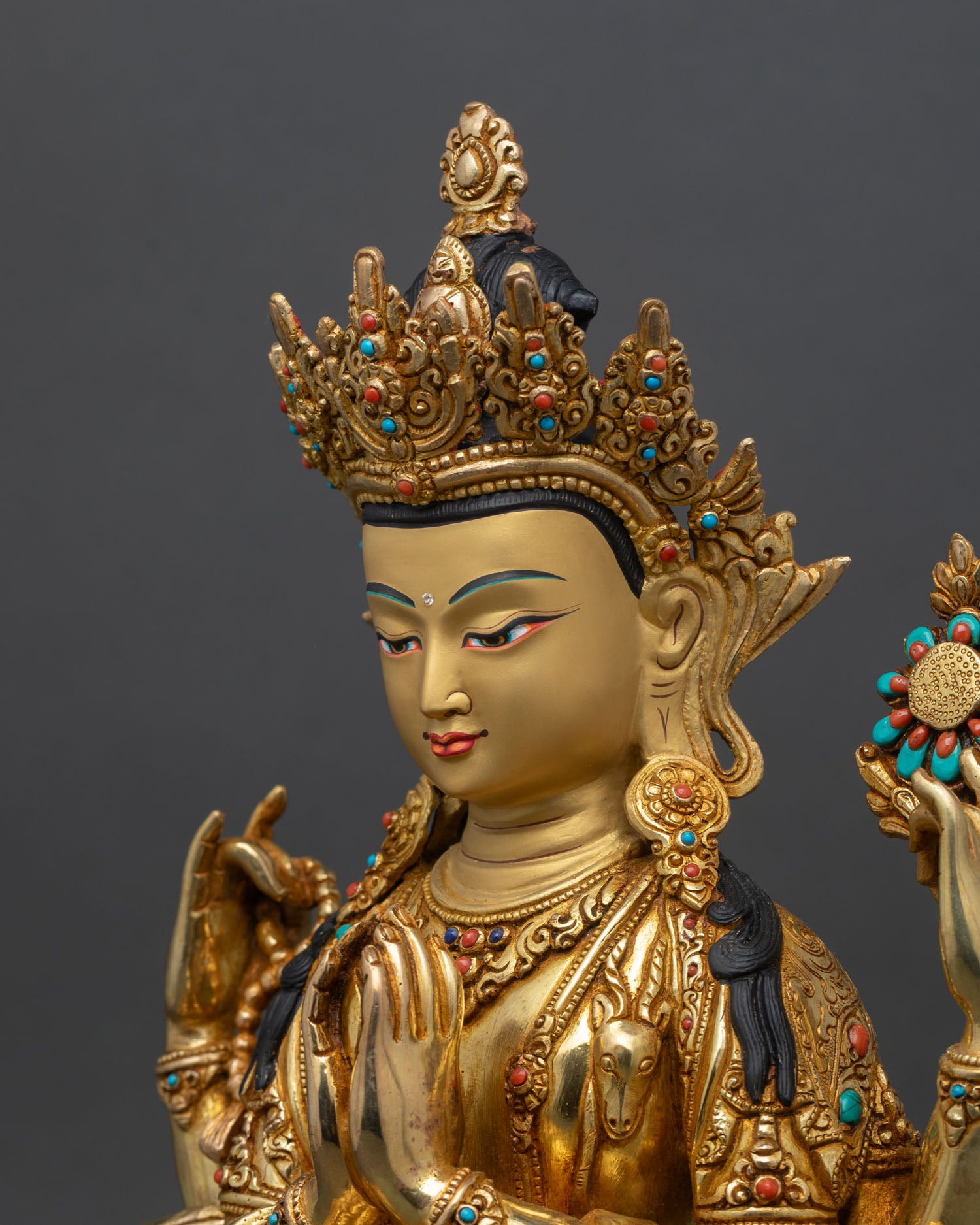 Chenrezig Statue | Nepalese Bodhisattva of Compassion