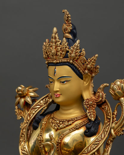 White Tara Statue | Seven-Eyed Goddess of Longevity