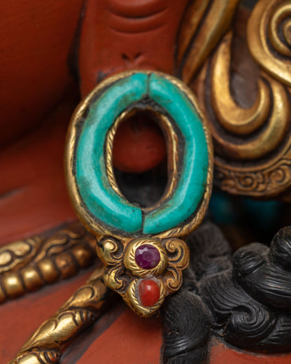 Dzambhala On Throne Statue | Manifest Prosperity and Abundance