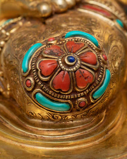 Manjushree Copper Statue | Spiritual Buddhist Art from Nepal