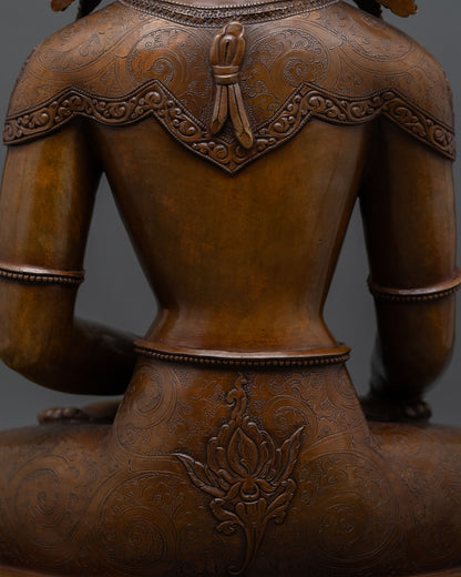 Crown Shakyamuni Buddha Statue | Buddhist Altar Decor