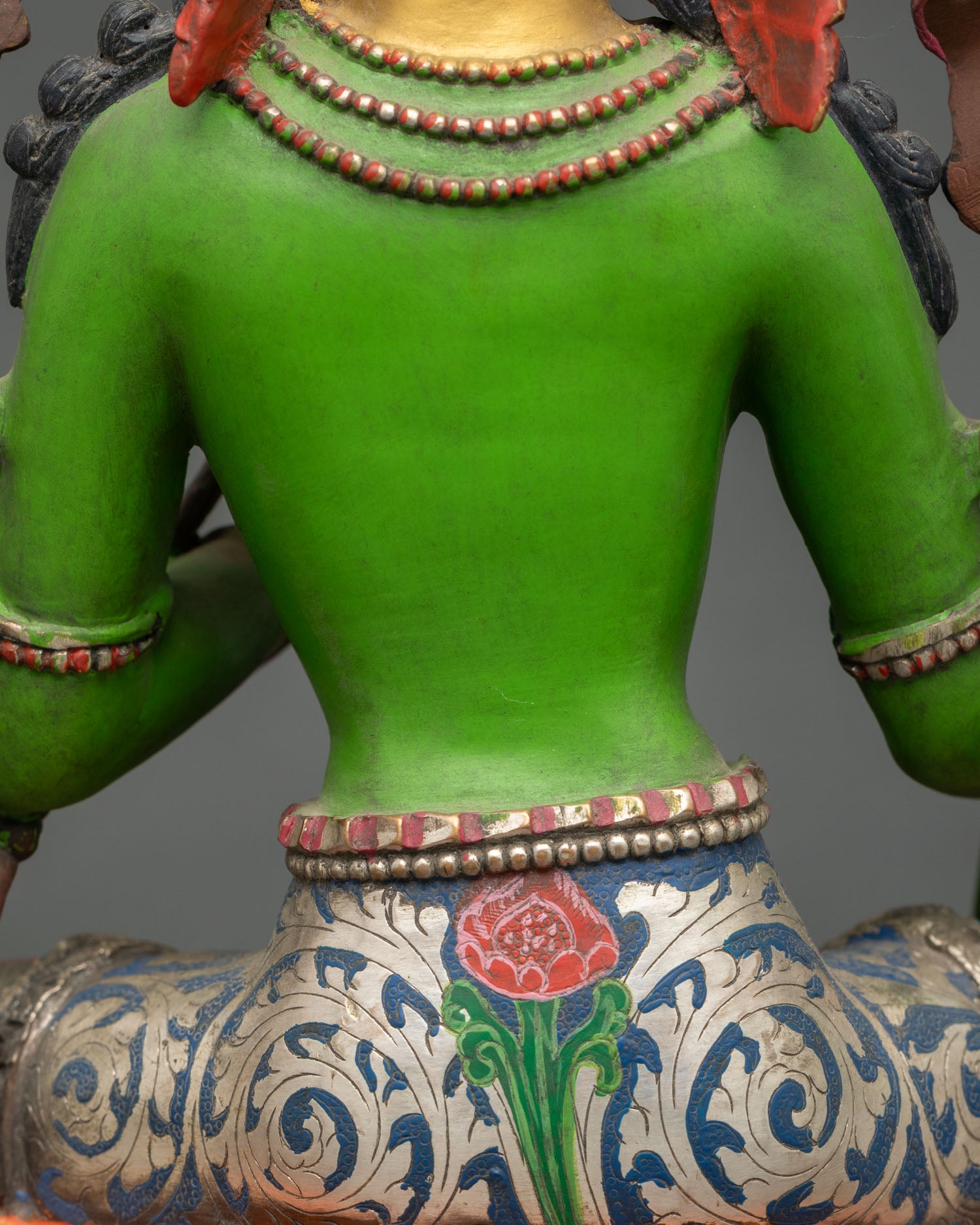 Green Tara Statue | Hand-Painted Buddhist Goddess Artwork