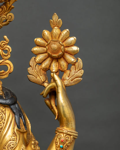 Four-Armed Chenrezig (Avalokiteshvara) Statue | Handmade Buddhist Decor