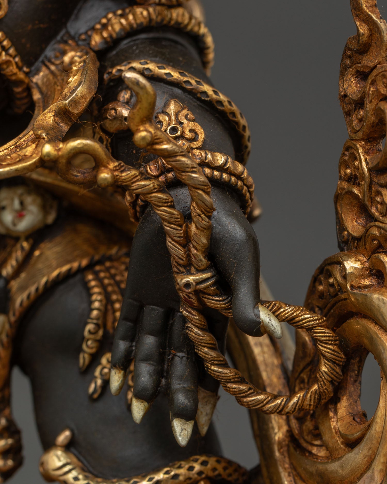 Wrathful Six-Armed Mahakala Statue | Powerful Vajrayana Buddhist Artwork
