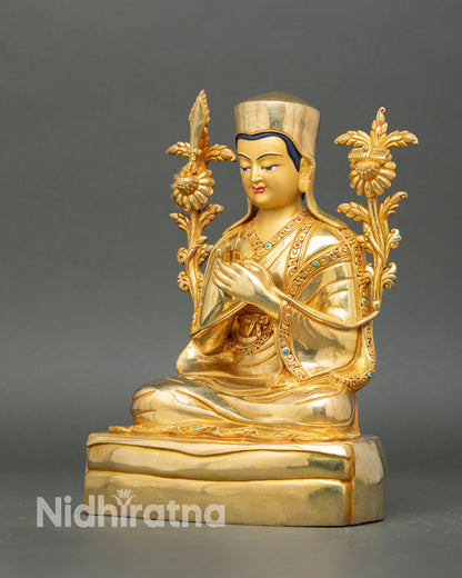 Five Shakya Master Statue Set - Himalayan Buddhist Lineage Figures