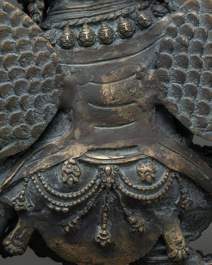 Buddhist Hayagriva Yab-Yum Statue from Nepal | Handmade Bronze Figure