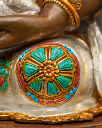 Oxidized Dzambhala Statue – Buddhist Wealth & Prosperity Deity Figurine