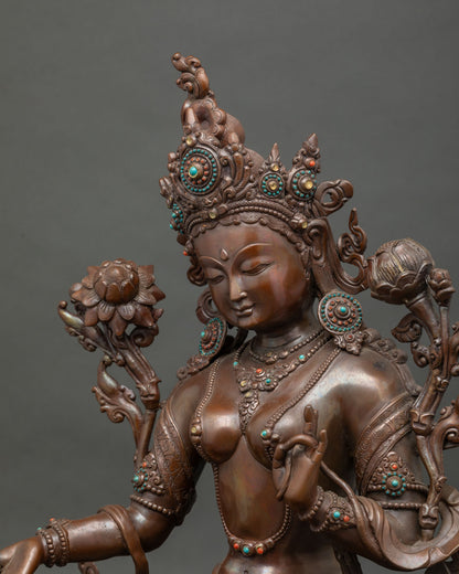 Green Tara Statue