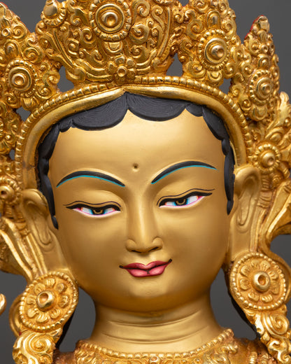 Green Tara Statue | Nepalese Spiritual Artwork