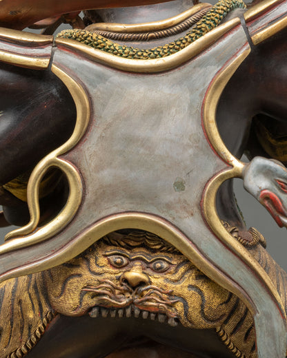 Authentic Six Armed Mahakala Copper Statue | Handmade in Nepal