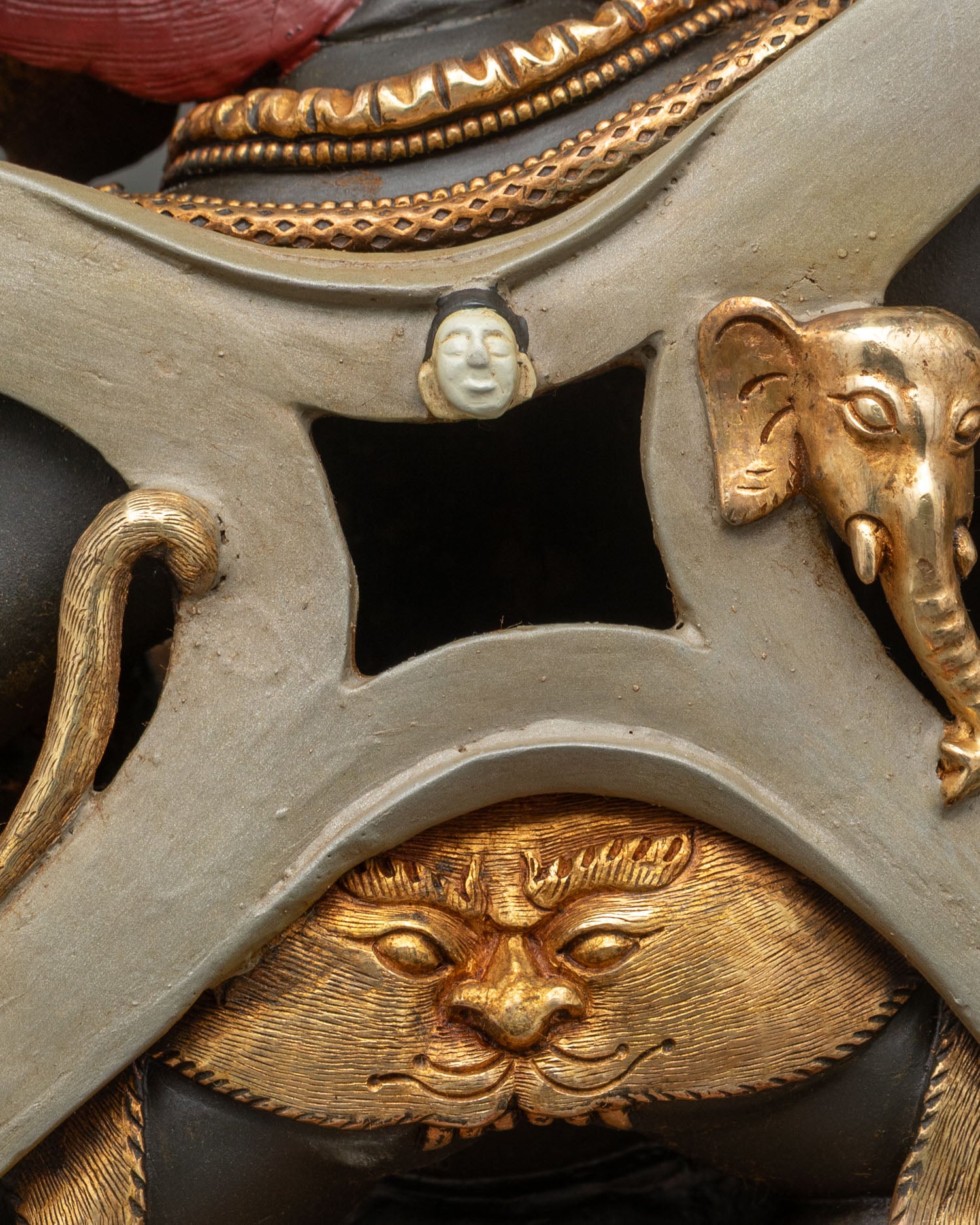 Wrathful Six-Armed Mahakala Statue | Powerful Vajrayana Buddhist Artwork