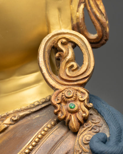 Green Tara Statue | Handmade Copper Art for Spiritual Practice