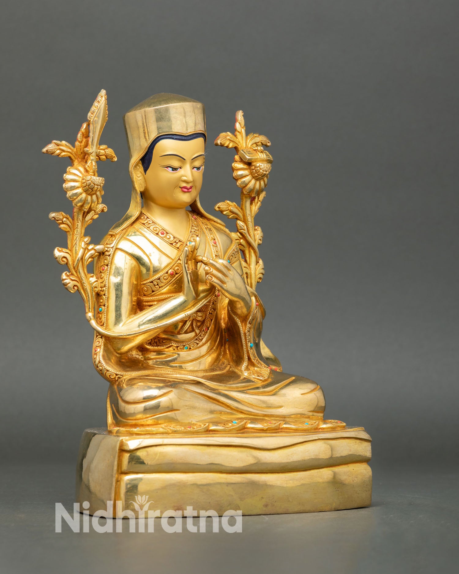 Five Shakya Master Statue Set - Himalayan Buddhist Lineage Figures