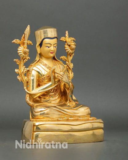 Five Shakya Master Statue Set - Himalayan Buddhist Lineage Figures