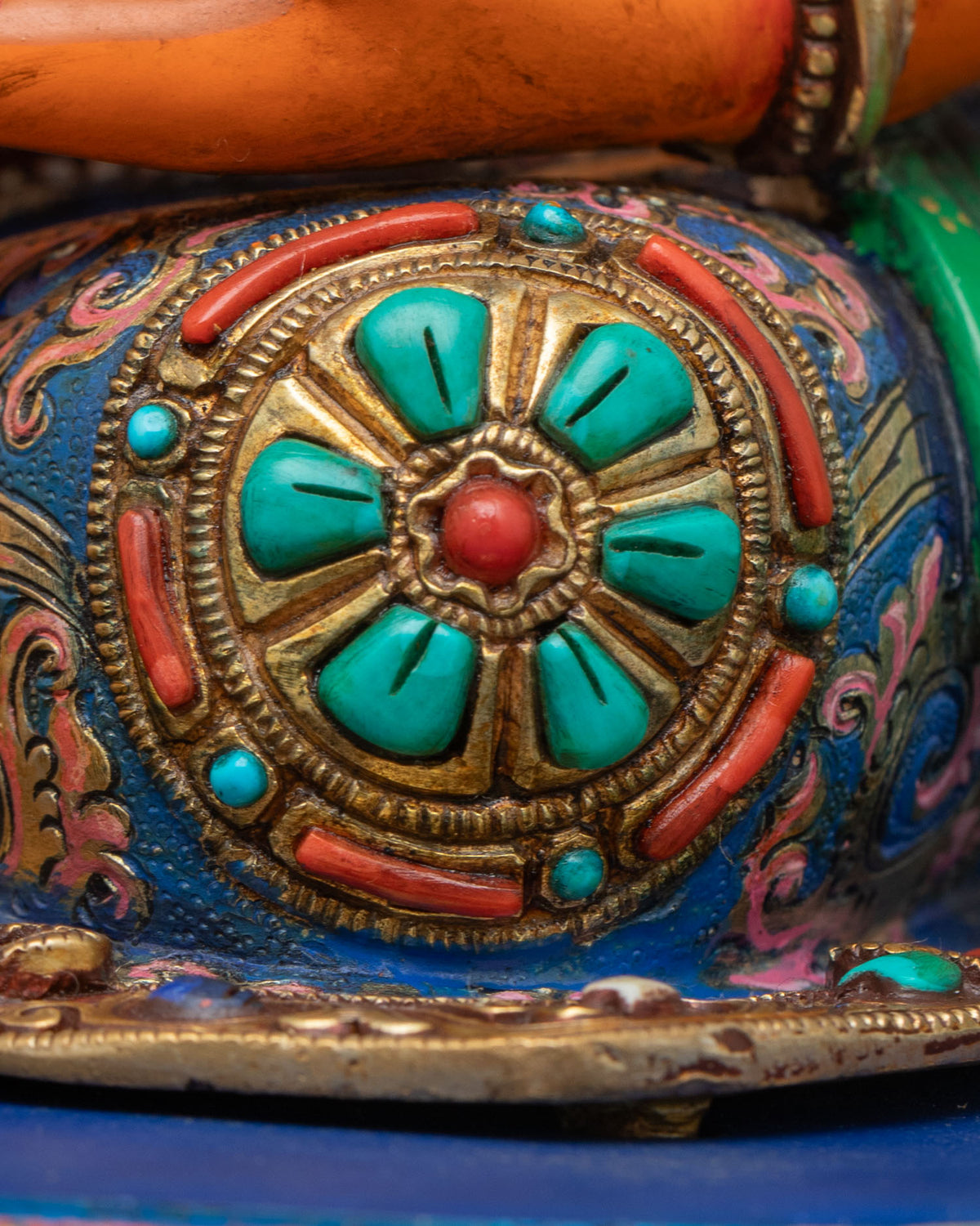 Yellow Dzambhala Statue | Traditional Newari Craftsmanship