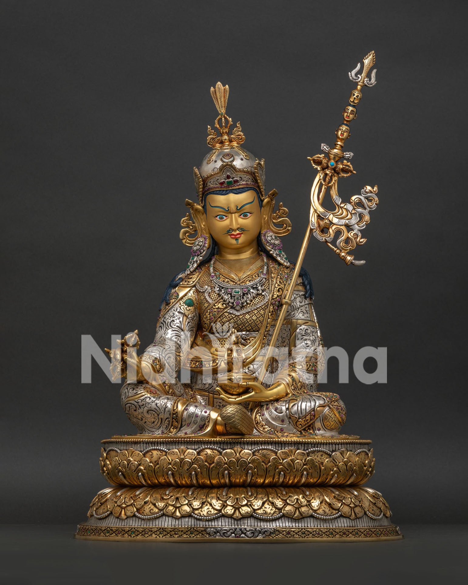 Guru Rinpoche Statue Handcrafted in Nepal | The Second Buddha of Tibet