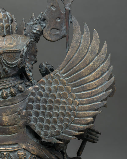 Buddhist Hayagriva Yab-Yum Statue from Nepal | Handmade Bronze Figure