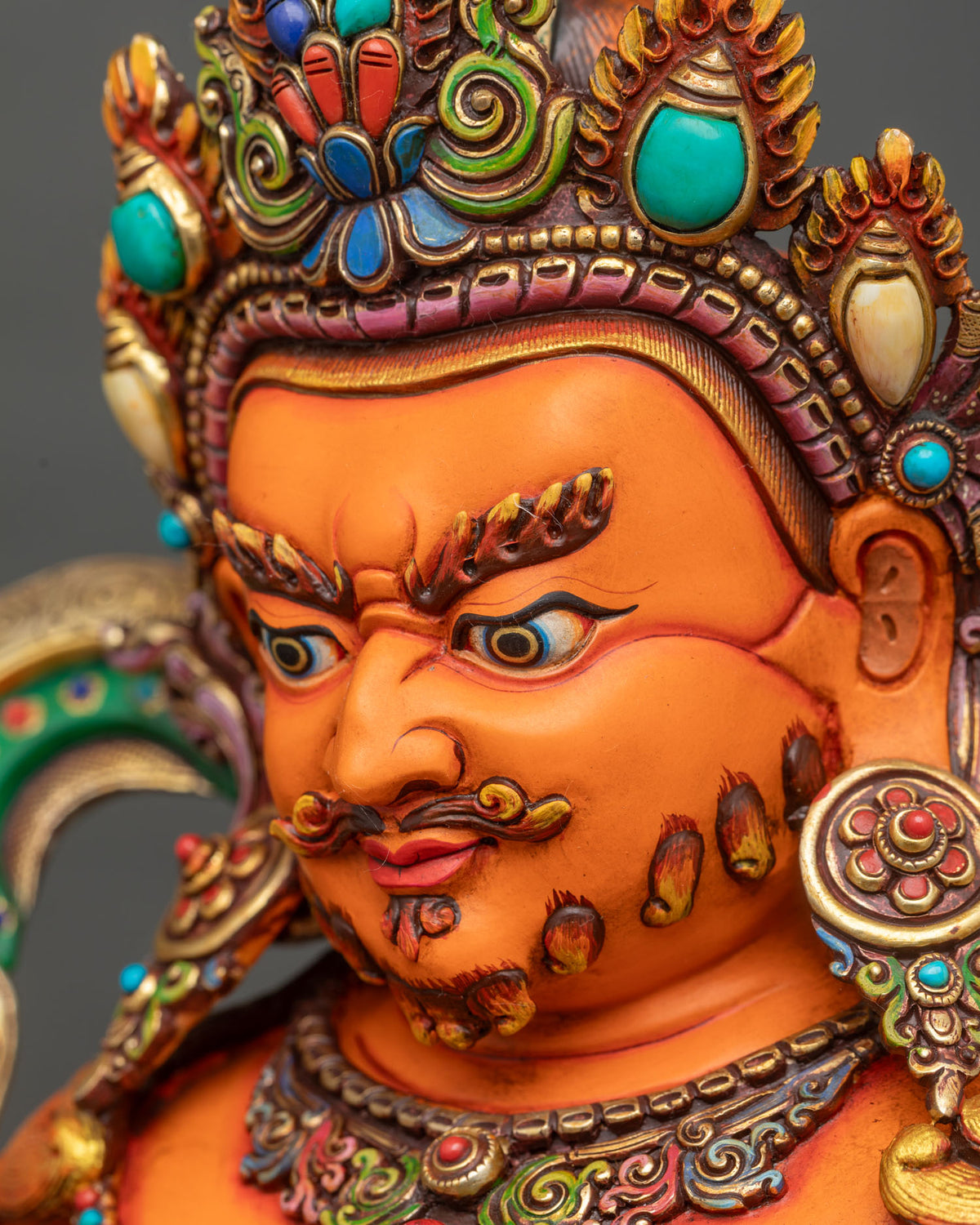 Yellow Dzambhala Statue | Traditional Newari Craftsmanship