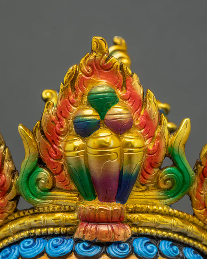32" Yellow Dzambhala Statue | Exceptional Buddhist Nepali Artwork