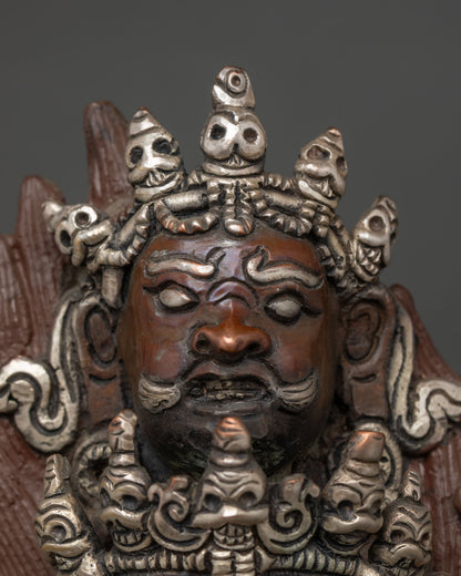 Buffalo-headed Yamantaka Statue | Large-Size Oxidized Copper Sculpture