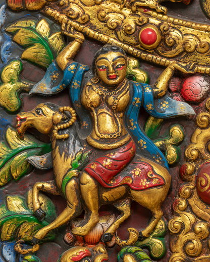 Large Guru Rinpoche Statue with Ornate Throne for Prayer Room & Altar