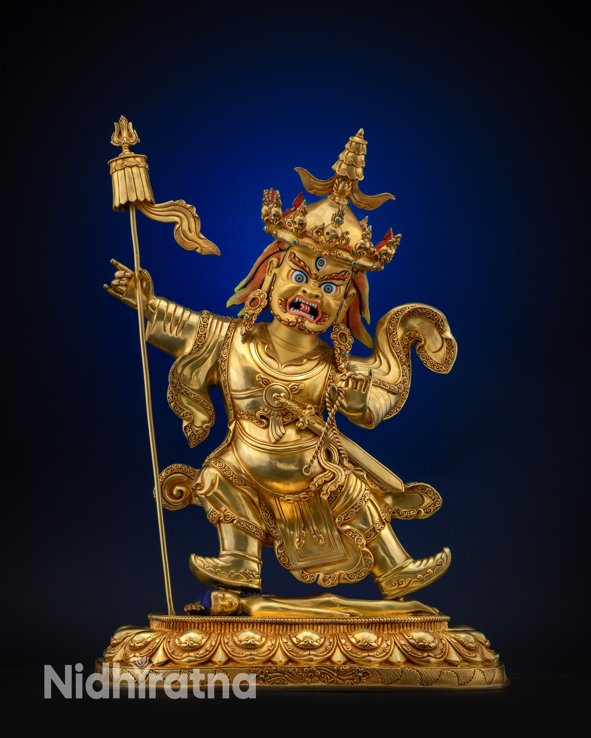 Protector Nechung Chuyong Statue | Tibetan Dharma Protector for Altar