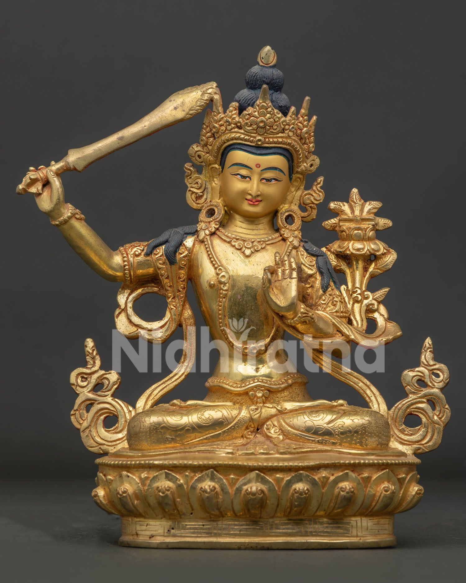 Manjushri Statue from Nepal | Traditional Newari Craftsmanship