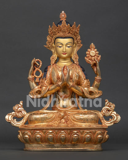 Handcrafted Chenrezig Statue | Symbol of Compassion and Mercy