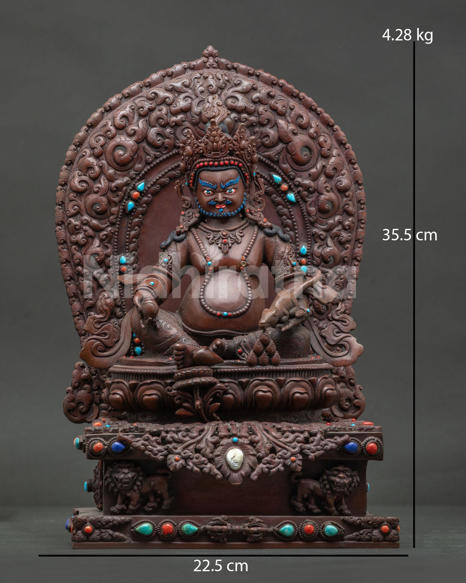 Dzambhala With Throne Statue