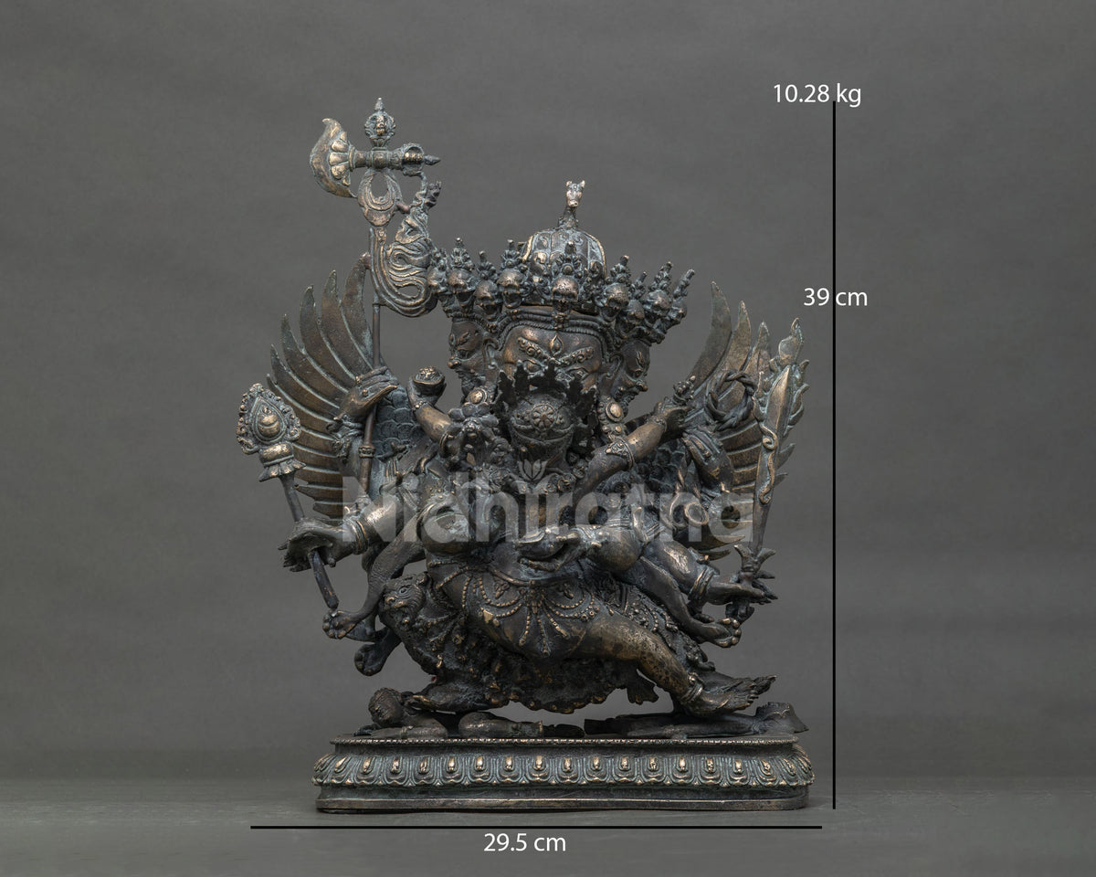 Buddhist Hayagriva Yab-Yum Statue from Nepal | Handmade Bronze Figure