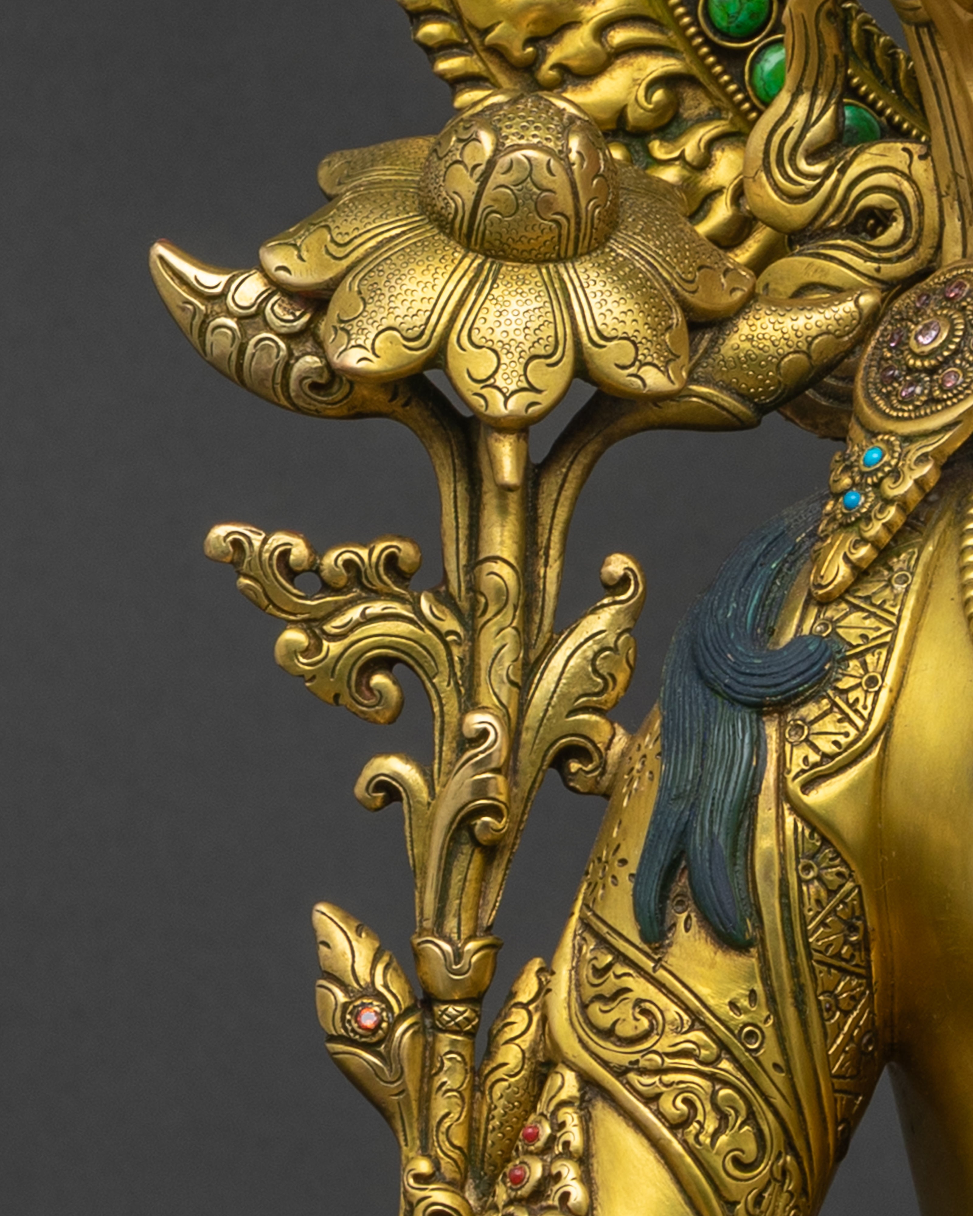Green Tara Statue from Nepal - Tara the Liberator of All Beings