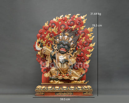 Grand Mahakala Bernagchen Statue – Authentic Buddhist Art from Nepal