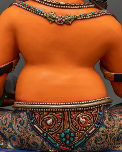 Yellow Dzambhala Statue | Traditional Newari Craftsmanship