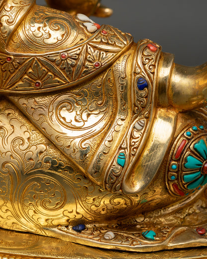 Powerful Guru Padmasambhava Statue | Buddhist Copper Figurine