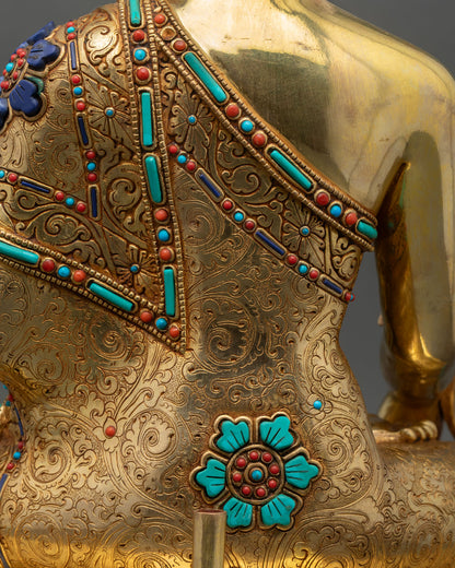 Large Medicine Buddha Copper Statue | Symbol of Healing & Wellness