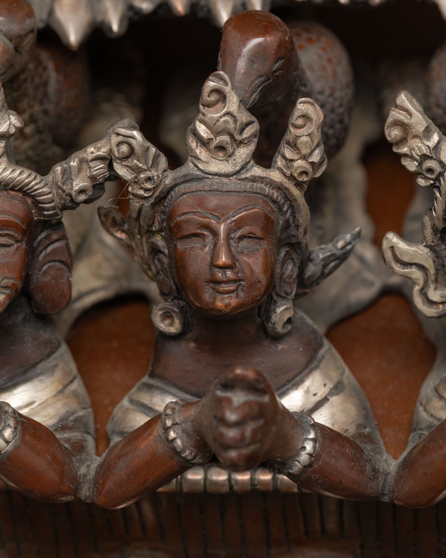 Buffalo-headed Yamantaka Statue | Large-Size Oxidized Copper Sculpture