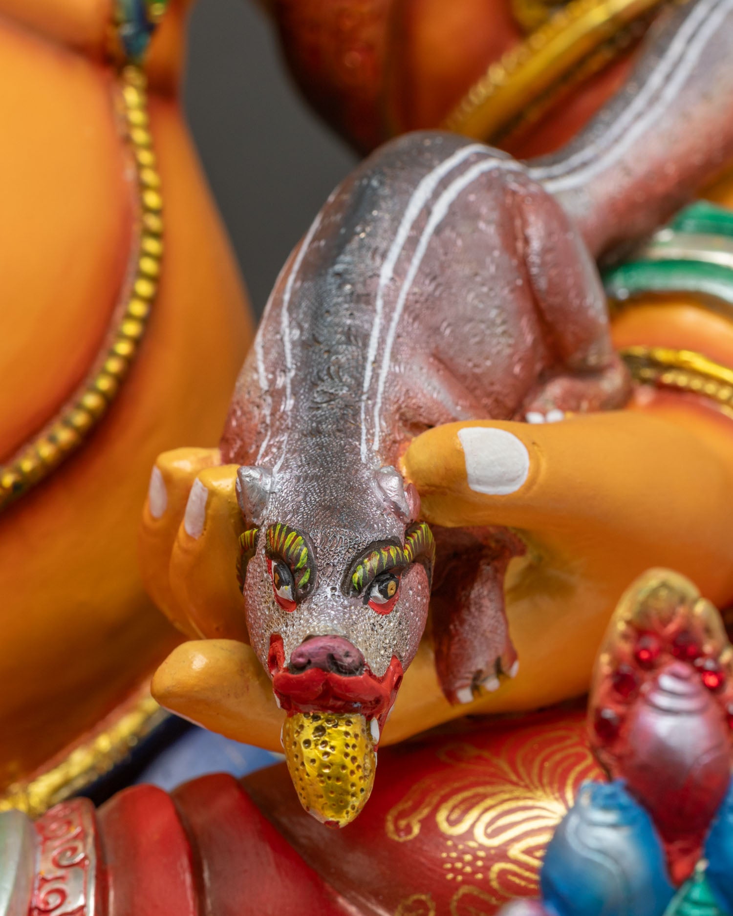 32" Yellow Dzambhala Statue | Exceptional Buddhist Nepali Artwork