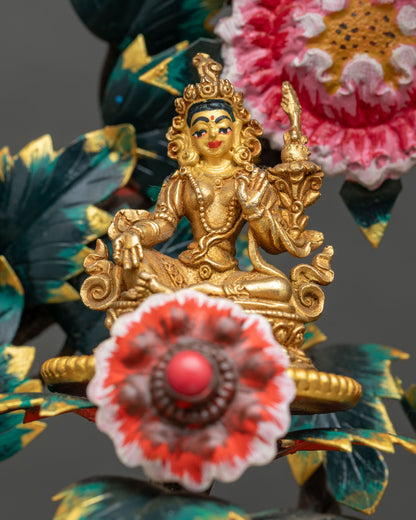 21 Tara Statue Set | Wish-Fulfilling Tree with Green Tara & 21 Forms
